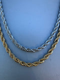Collana intrecciata INOX 5mm LUXURY