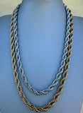 Collana intrecciata INOX 8mm LUXURY