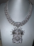 Collana Cuban MIAMI BIG 20MM Luxury + JESUS V2 ICE