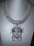 Collana Cuban MIAMI BIG 20MM Luxury + JESUS V2 ICE