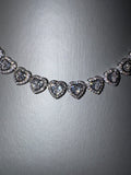 Collana Tennis Cuori V2 Luxury