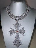 Collana Cuban Zeus + CROCE BIG GOTIC Luxury