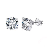 Orecchini DIAMOND VVS1 8mm MOISSANITE CERTIFICATA Argento 925