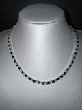 Collana Tennis BIANCO/BLU 4mm Luxury