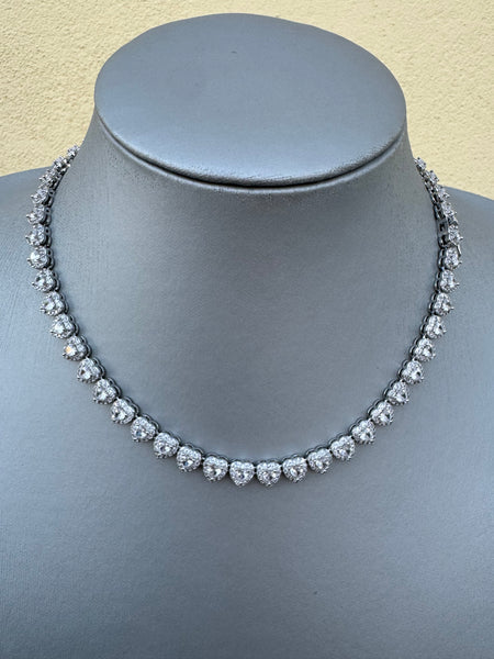 Collana Tennis Cuori 8mm Luxury