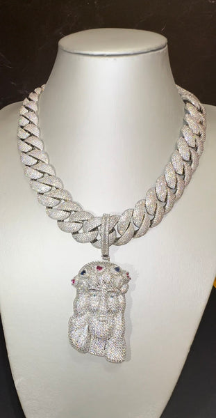 Collana Cuban Zeus + JESUS ICE BIG Luxury