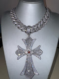 Collana Cuban Zeus + CROCE BIG GOTIC Luxury