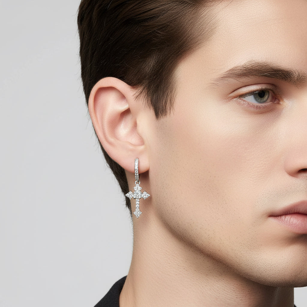 orecchini con CROCE CELTICA in argento 925 CELTIC earrings sterling silver