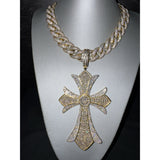 Collana Cuban ARES + CROCE GOTIC GIGANTE Luxury