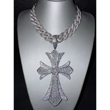 Collana Cuban ARES + CROCE GOTIC GIGANTE Luxury