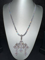 SET Collana Tennis 5MM + Croce GOTIC TRIPLA Luxury