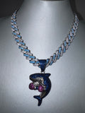 Collana Cuban MIAMI 14mm + SQUALO BLU Luxury