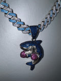 Collana Cuban MIAMI 14mm + SQUALO BLU Luxury