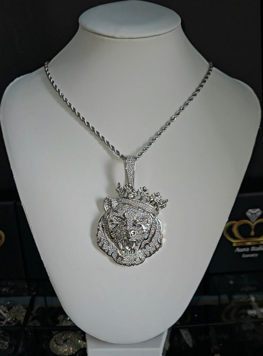 Collana Con Pendente A Forma Di Leone Con Capelli Dorati A Forma - Foto 8