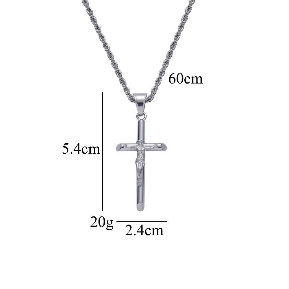 Croce Con Corona Di Spine Collana Con Catena Di Corda - Foto 6